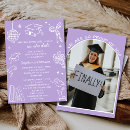 Search for lavender graduation invitations High school graduation
