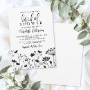 Search for black and white bridal shower invitations Bride