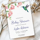 Search for hummingbird baby shower invitations Flowers