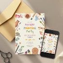 Search for rainbow art party invitations Pastel