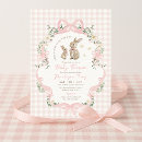 Search for pink gingham baby shower invitations For her