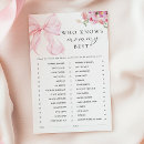 Search for baby shower activities Pink bow