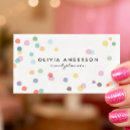 Search for polka dot business cards Pastel