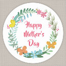 Search for happy mothers day stickers Floral wreath