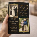 Search for 50th anniversary invitations Gold black