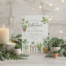 Search for plant bridal shower invitations Greenery