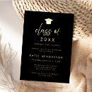 Search for black gold graduation invitations Grad party
