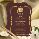 Search for maroon and gold graduation invitations College