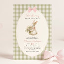 Search for gingham invitations Sage green