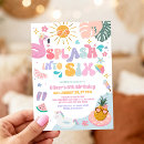 Search for 6th birthday invitations Splish splash