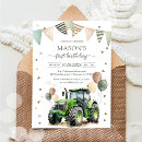 Search for harvest birthday invitations Tractor