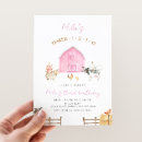 Search for pink farm birthday invitations Petting zoo party