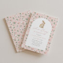 Search for some bunny is turning one 1st birthday invitations Pink floral