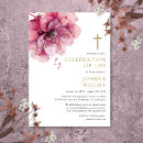 Search for pink funeral invitations Remembrance