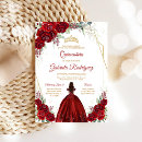 Search for red rose quinceanera invitations Mis quince anos