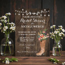 Search for cowboy boot bridal shower invitations Bride