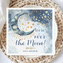 Search for moon and stars napkins Gold glitter