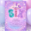 Search for unicorn 6th birthday invitations Girl