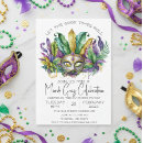Search for mardi gras invitations Watercolor