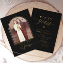 Search for gold and black 50th anniversary invitations Modern