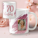 Search for 70th birthday mugs Pink