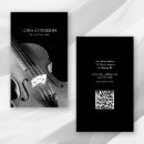 Search for violin business cards Black and white