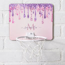Search for pink mini basketball hoops Glitter