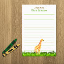 Search for safari stationery paper Giraffe