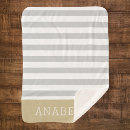 Search for gold and gray blankets Striped