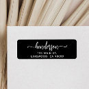 Search for stylish font return address labels Minimalist