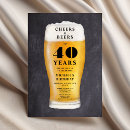 Search for beer 40th birthday invitations Adult