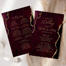 Search for burgundy and gold wedding programs Chic