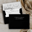 Search for fancy wedding envelopes Black and white