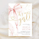 Search for bow invitations Its a girl