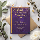 Search for purple graduation invitations Purple and gold