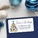 Search for beach christmas return address labels Seas and greetings