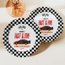 Search for black and white checkered paper plates For kids