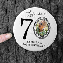 Search for 70th birthday buttons Seventy