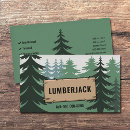 Search for forestry business cards Lumberjack