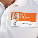 Search for orange name tags Employee