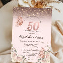 Search for butterfly birthday invitations Rose gold