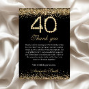 Search for adult birthday thank you cards Black and gold