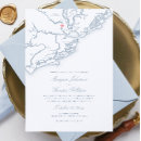 Search for map wedding invitations Dusty blue