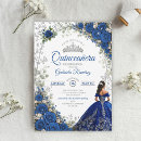 Search for blue butterfly quinceanera invitations Glam chic bling sparkly
