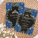Search for royal blue black birthday invitations Girly