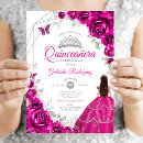 Search for fuchsia pink and silver invitations For her
