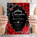 Search for quinceanera red silver 15th birthday