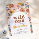 Search for groovy one birthday invitations Floral