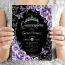 Search for purple black butterfly birthday invitations For her