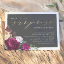 Search for burgundy and gold birthday invitations Elegant